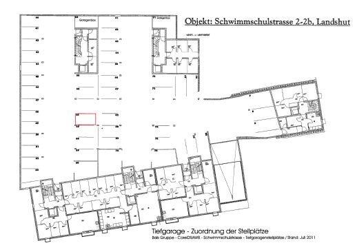 Tiefgaragenstellplatz zur Miete 75 € Schwimmschulstraße 2 Nikola Landshut 84028