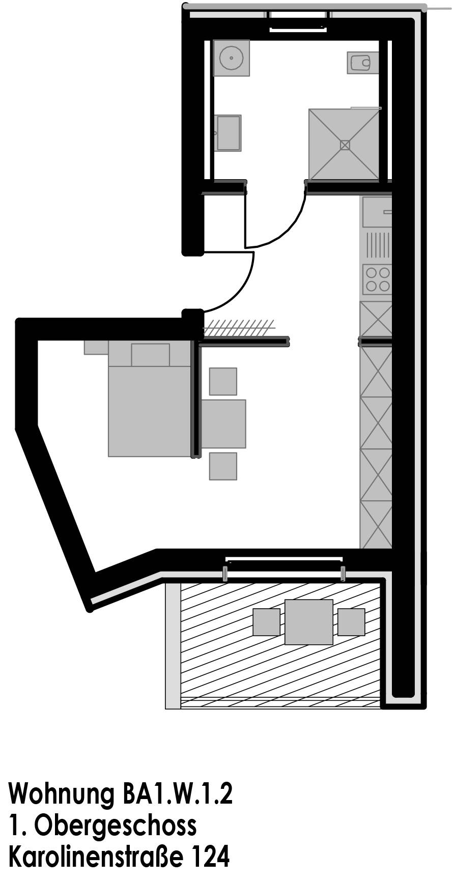 Wohnung zum Kauf provisionsfrei als Kapitalanlage geeignet 249.000 € 1,5 Zimmer 39,4 m²<br/>Wohnfläche Südstadt 30 Fürth 90763