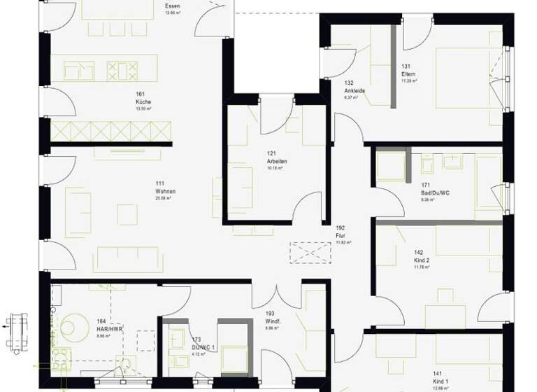 Bungalow zum Kauf 573.089 € 5 Zimmer 142 m² 550 m² Grundstück Bieringen Rottenburg am Neckar 72108