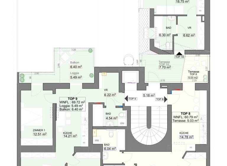 Wohnung zum Kauf 525.000 € 3 Zimmer 69,7 m² 2. Geschoss Wien 1160