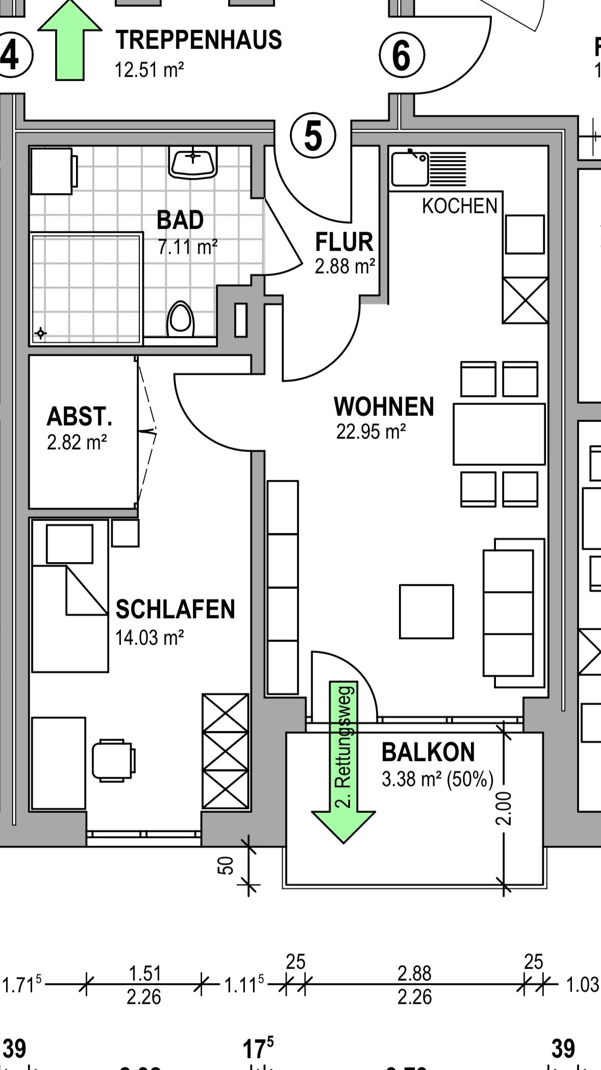 Wohnung zur Miete 619 € 3 Zimmer 53 m²<br/>Wohnfläche EG<br/>Geschoss 15.01.2025<br/>Verfügbarkeit Grubenhof 7 Edewecht Edewecht 26188