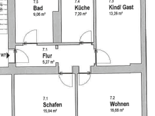 Wohnung zur Miete 720 € 3 Zimmer 69,7 m² 3. Geschoss frei ab 01.10.2026 Friesenstraße 14 Neustadt Brandenburg an der Havel 14776