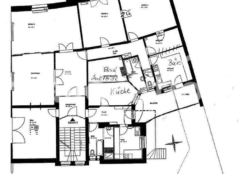 Bürofläche zur Miete 12,99 € 7 Zimmer 281 m² Bürofläche Weststadt Karlsruhe 76133