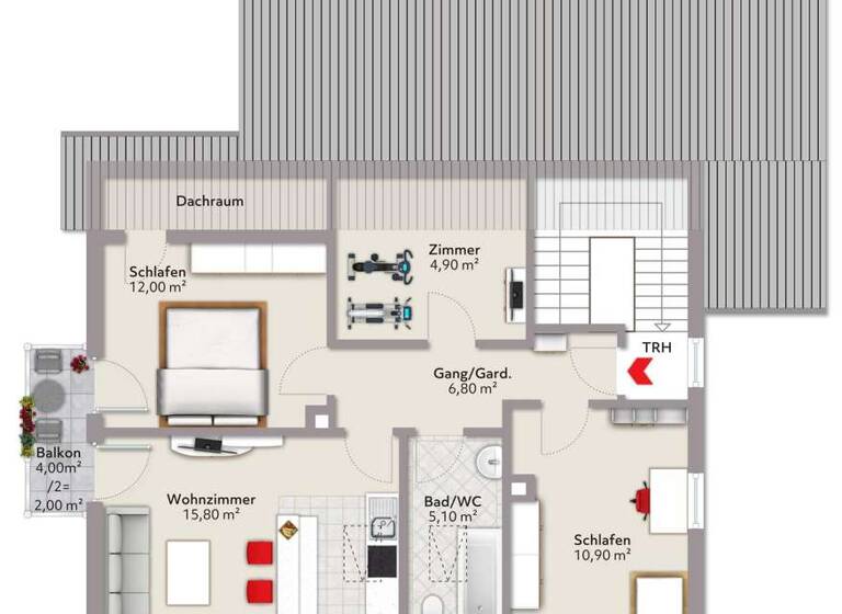 Wohnung zum Kauf provisionsfrei 180.000 € 2 Zimmer 57 m² Geschoss 2/3 Mühldorf Mühldorf a.Inn 84453