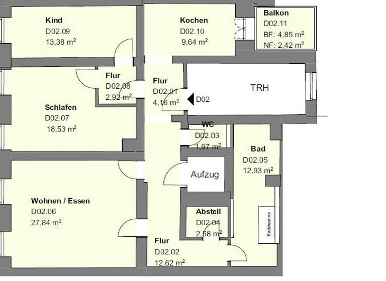 Wohnung zur Miete 1.795 € 3 Zimmer 109 m²<br/>Wohnfläche 1.<br/>Geschoss Moningerstraße 11a Weststadt Karlsruhe 76135
