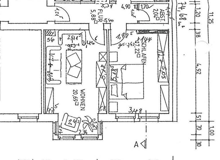 Wohnung zur Miete 554 € 2 Zimmer 73,4 m² 2. Geschoss Peter-Paul-Straße 9 Alte Neustadt Magdeburg / Alte Neustadt 39106