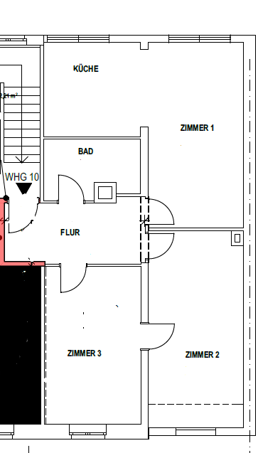 Studio zur Miete 615 € 3 Zimmer 88 m²<br/>Wohnfläche 4.<br/>Geschoss ab sofort<br/>Verfügbarkeit Saalburgallee Bornheim Frankfurt am Main 60385