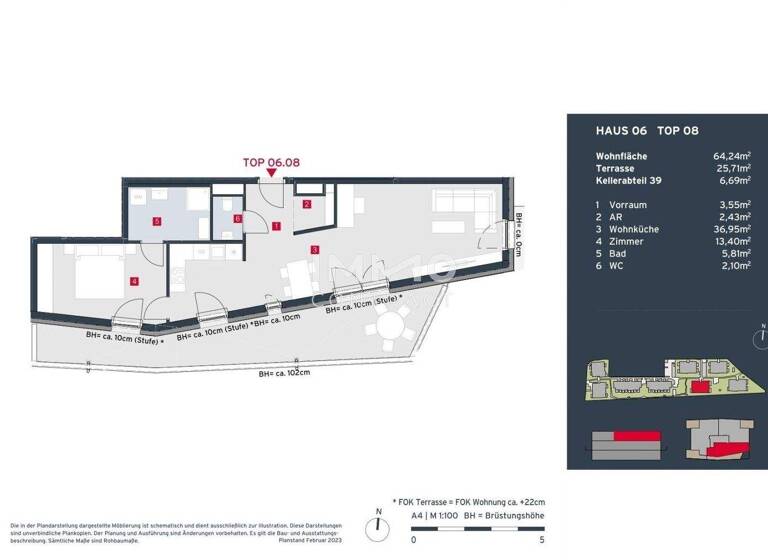 Wohnung zum Kauf - Erstbezug provisionsfrei 411.000 € 2 Zimmer 64,2 m² Leopoldsdorf 2333