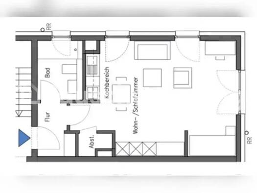 Wohnung zur Miete Tauschwohnung 645 € 1 Zimmer 43 m² 2. Geschoss Niehl Köln 50735