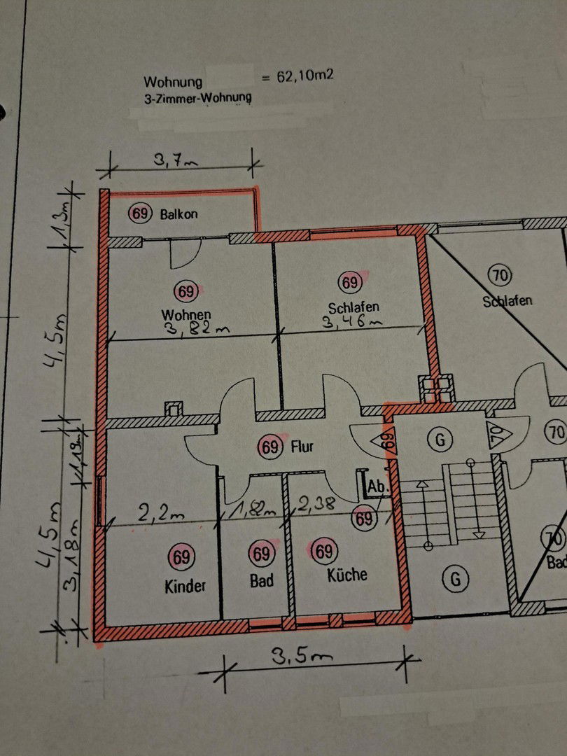 Wohnung zum Kauf provisionsfrei 299.000 € 3 Zimmer 62,1 m²<br/>Wohnfläche 1.<br/>Geschoss Alt - Reinbek Reinbek 21465