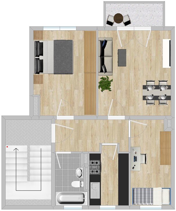 Wohnung zur Miete 353 € 3 Zimmer 58,8 m²<br/>Wohnfläche 3.<br/>Geschoss Werner-Seelenbinder-Str. 49 Gröba Riesa 01591