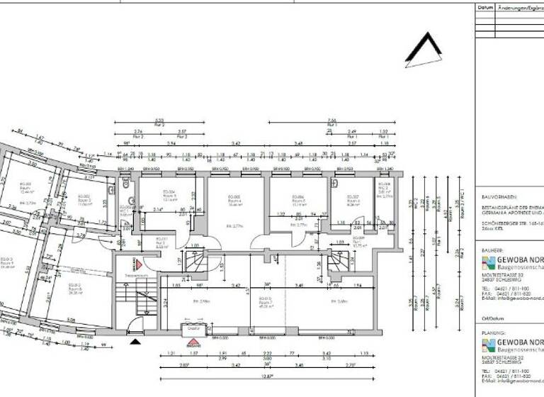 Büro zur Miete provisionsfrei 1.800 € 7 Zimmer 242,3 m² Bürofläche Schönberger Straße 165 Ellerbek Kiel 24148