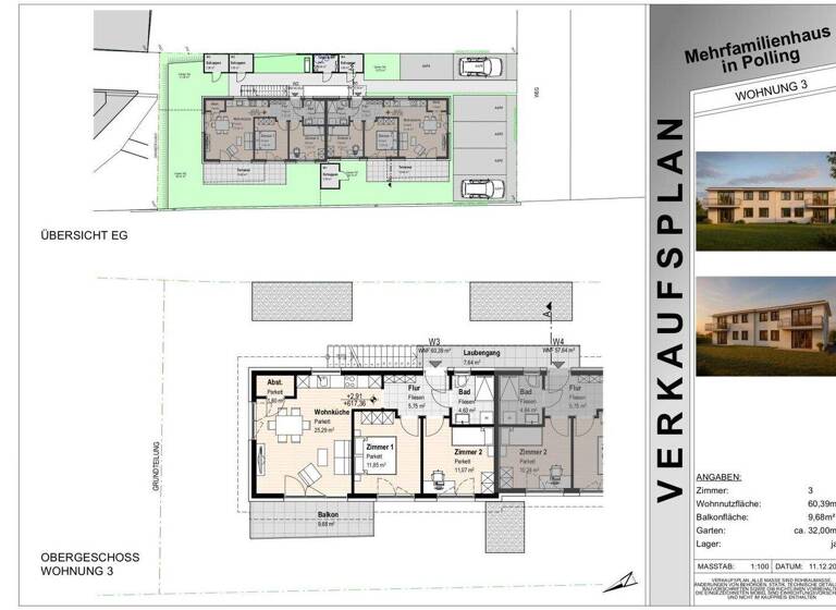Wohnung zum Kauf - Erstbezug 395.600 € 3 Zimmer 60,4 m² 1. Geschoss Polling in Tirol 6404