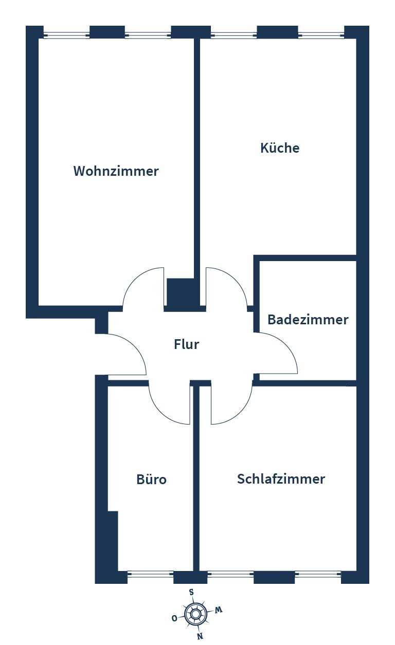 Wohnung zum Kauf 155.000 € 3 Zimmer 58,4 m²<br/>Wohnfläche 2.<br/>Geschoss Gohlis - Süd Leipzig 04155