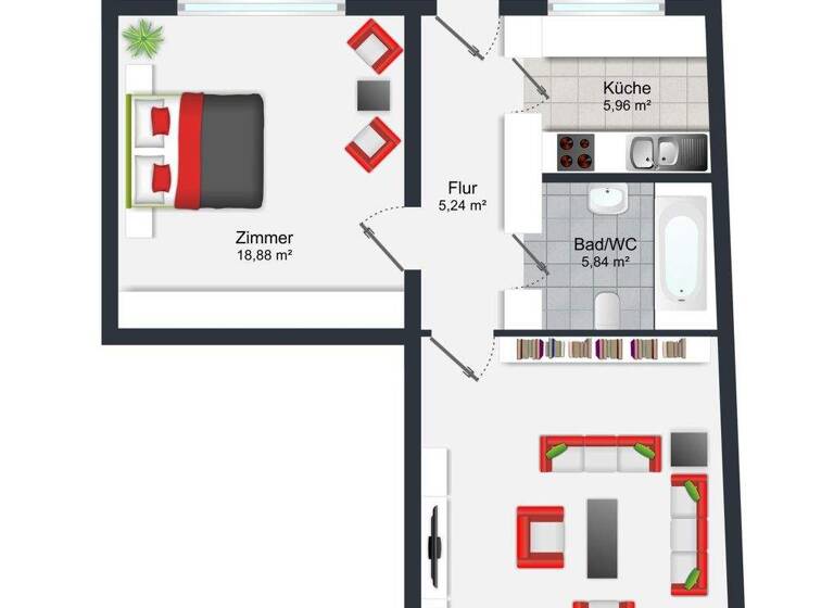 Wohnung zum Kauf 297.000 € 2 Zimmer 65,9 m² 1. Geschoss Weststadt Heidelberg 69115