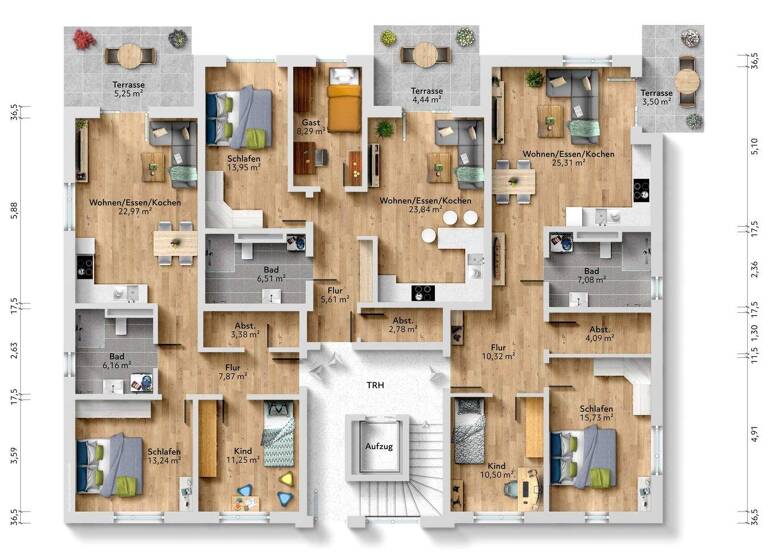 Wohnung zum Kauf - Erstbezug provisionsfrei 325.000 € 3 Zimmer 70,1 m² 1. Geschoss Neu Olvenstedt Magdeburg 39130