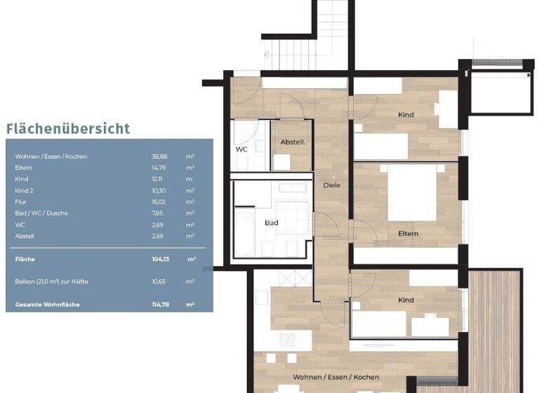 Wohnung zum Kauf provisionsfrei 810.000 € 4,5 Zimmer 114,8 m² 2. Geschoss Lechhausen Augsburg 86165