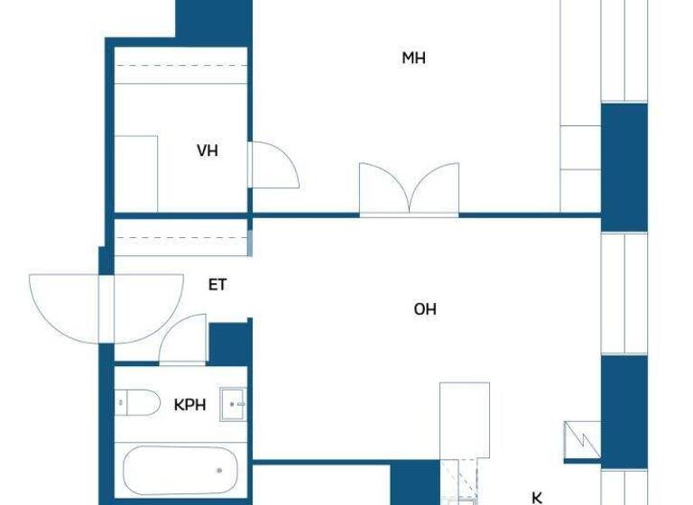 Studio zum Kauf 248.000 € 2 Zimmer 39 m² 6. Geschoss Pihlajatie 46 Helsinki 00270