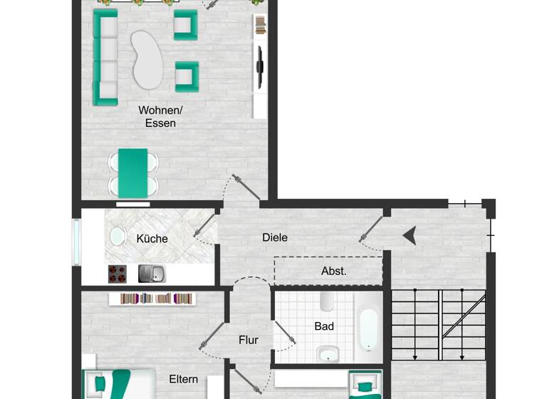 Wohnung zum Kauf 159.000 € 3 Zimmer 70 m²<br/>Wohnfläche EG<br/>Geschoss Höntrop Bochum 44869