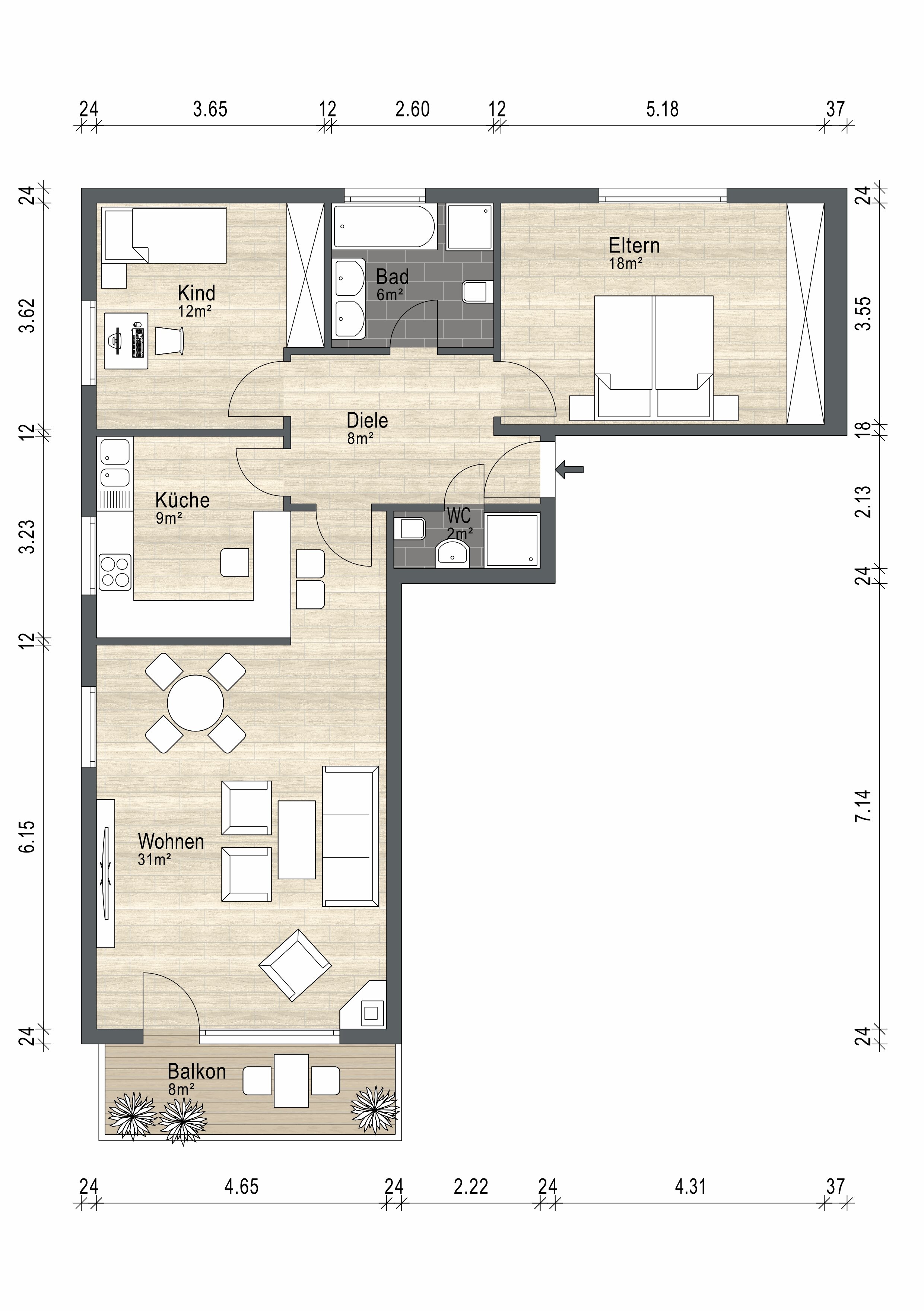 Studio zum Kauf 215.000 € 3 Zimmer 87,8 m²<br/>Wohnfläche 2.<br/>Geschoss Oberjosbach Niedernhausen 65527