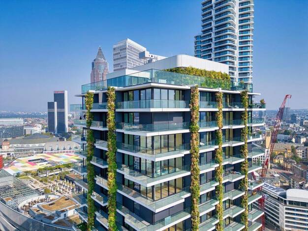 Wohnung zum Kauf - Neubau provisionsfrei 615.000 € 2 Zimmer 52,5 m² 25. Geschoss Europa-Allee 11 Gallus Frankfurt am Main 60327