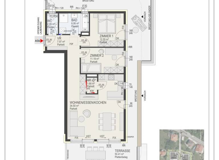 Penthouse zum Kauf 724.250 € 3 Zimmer 76 m² Innere Stadt Klagenfurt am Wörthersee 9020