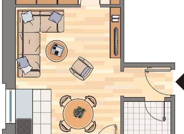 Studio zur Miete nur mit Wohnberechtigungsschein 193 € 1 Zimmer 35,1 m² 3. Geschoss Zwergweg 11 Eving Dortmund 44339