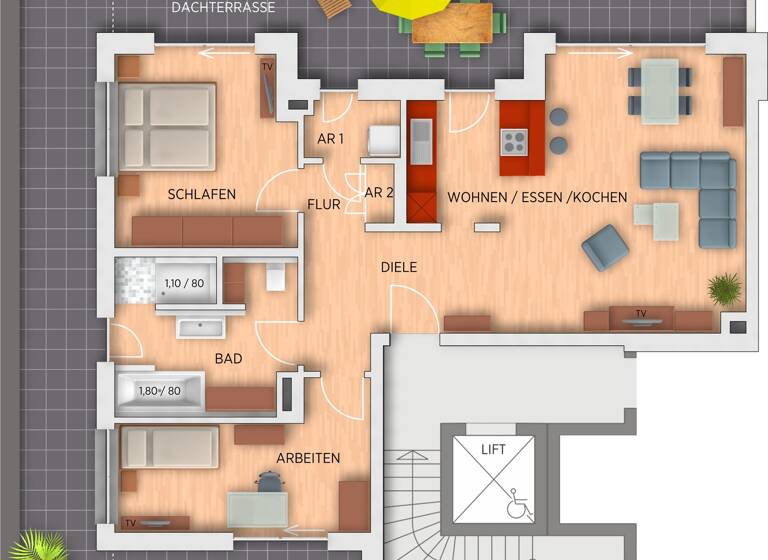 Penthouse zur Miete 1.275 € 3 Zimmer 110 m²<br/>Wohnfläche ab sofort<br/>Verfügbarkeit Neumarkt Neumarkt in der Oberpfalz 92318