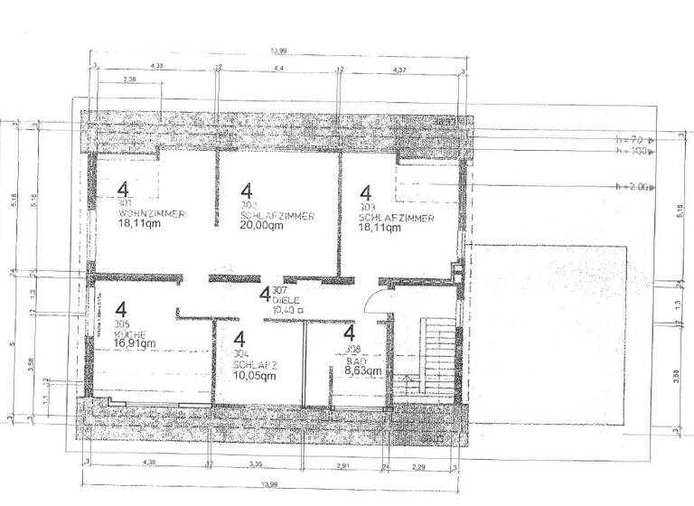 Wohnung zum Kauf 199.800 € 4 Zimmer 102 m² 2. Geschoss Ehrang Trier / Ehrang 54293