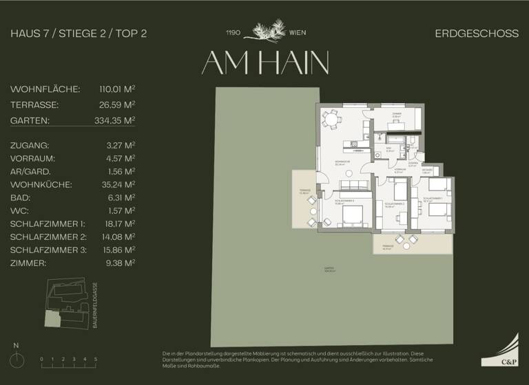 Wohnung zum Kauf - Erstbezug 999.000 € 5 Zimmer 110 m² Wien 1190