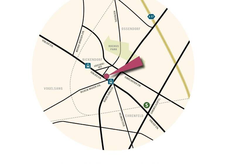 Wohnung zum Kauf provisionsfrei 429.000 € 3 Zimmer 82,3 m²<br/>Wohnfläche 1.<br/>Geschoss ab sofort<br/>Verfügbarkeit Venloer Str. 668 Bickendorf Köln 50827