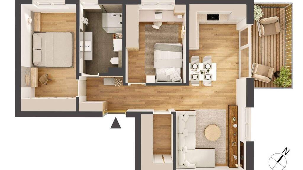 Wohnung zum Kauf - Neubau provisionsfrei 370.000 € 3 Zimmer 66,1 m² 1. Geschoss Franz-Prantl-Park 3 Jenbach 6200