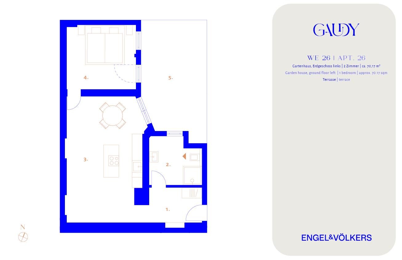 Terrassenwohnung zum Kauf 449.000 € 2 Zimmer 70,2 m²<br/>Wohnfläche EG<br/>Geschoss ab sofort<br/>Verfügbarkeit Gaudystraße 14 Prenzlauer Berg Berlin 10437