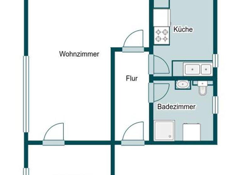 Wohnung zum Kauf 59.000 € 2 Zimmer 42,2 m² 2. Geschoss Zwenkau 04442