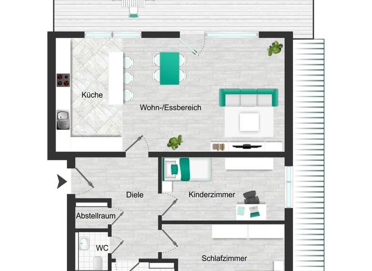 Penthouse zum Kauf 475.000 € 3 Zimmer 92 m² 3. Geschoss Leichlingen Leichlingen (Rheinland) 42799