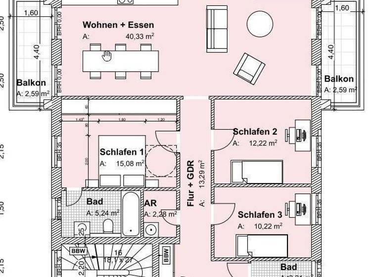 Wohnung zur Miete 1.556 € 4 Zimmer 108,3 m² 2. Geschoss frei ab 15.05.2026 Hofgerichtsweg 23b Brackel Dortmund 44309