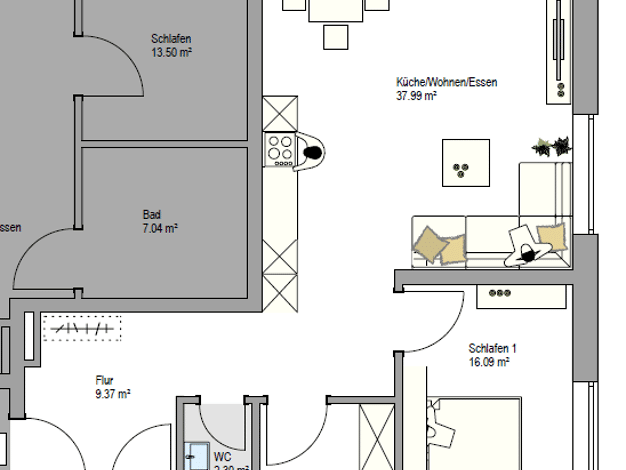 Wohnung zum Kauf - Neubau provisionsfrei 626.100 € 3 Zimmer 93,5 m² Friedrichshafen Friedrichshafen 88045
