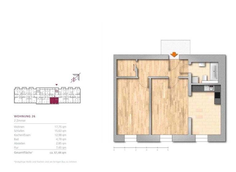 Wohnung zum Kauf 289.000 € 2 Zimmer 61,4 m² Buch Berlin / Buch 13125