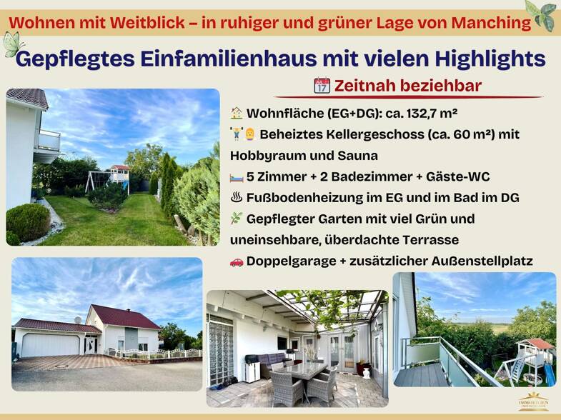 Einfamilienhaus zum Kauf 730.000 € 5 Zimmer 132,7 m² 481 m² Grundstück Manching Manching 85077