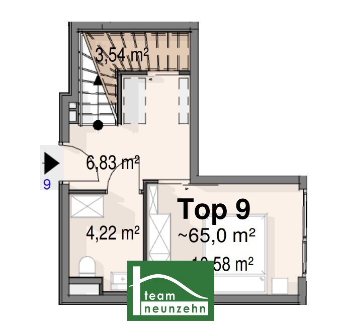 Wohnung zum Kauf 299.001 € 3 Zimmer 57,8 m²<br/>Wohnfläche EG<br/>Geschoss Bahnhofstraße 22 Strasshof an der Nordbahn 2231