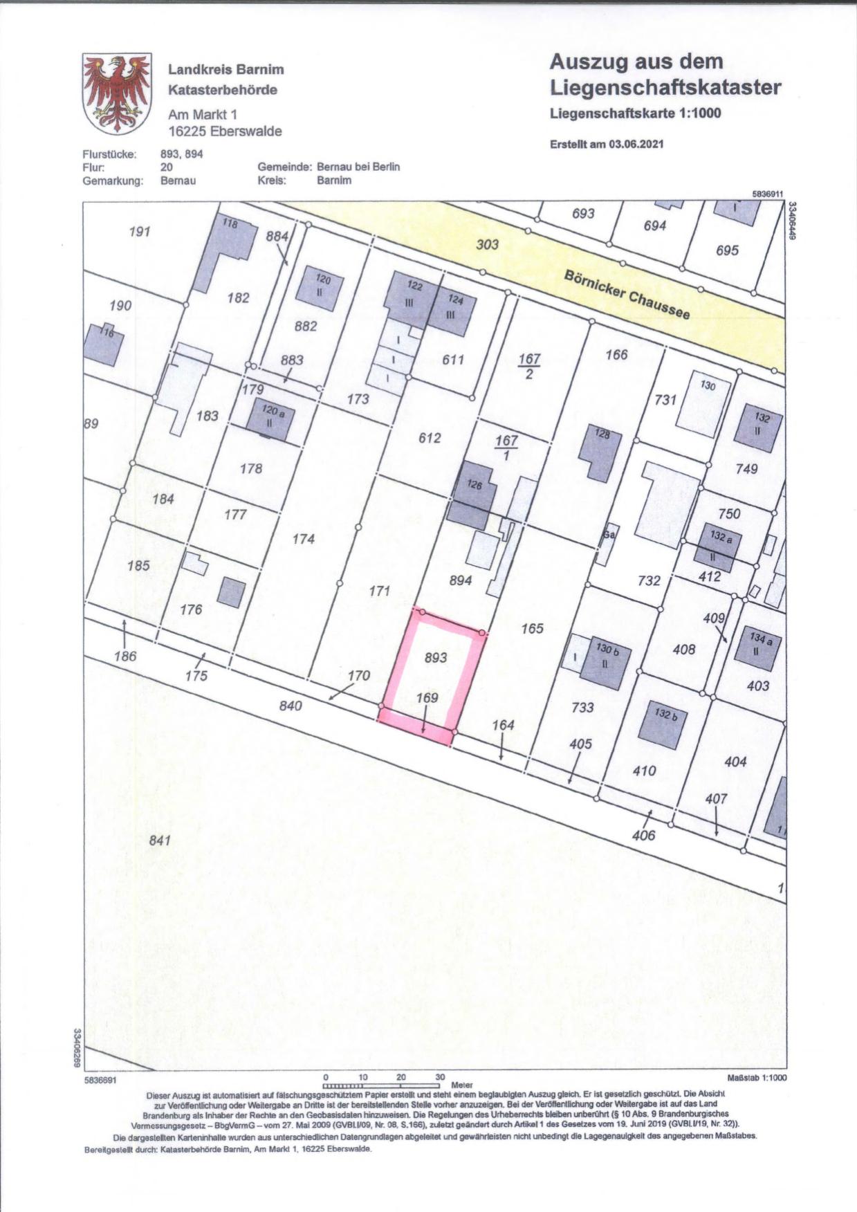 Grundstück zum Kauf provisionsfrei 249.000 € 600 m²<br/>Grundstück Heideweg 1 Nibelungen Bernau bei Berlin 16321