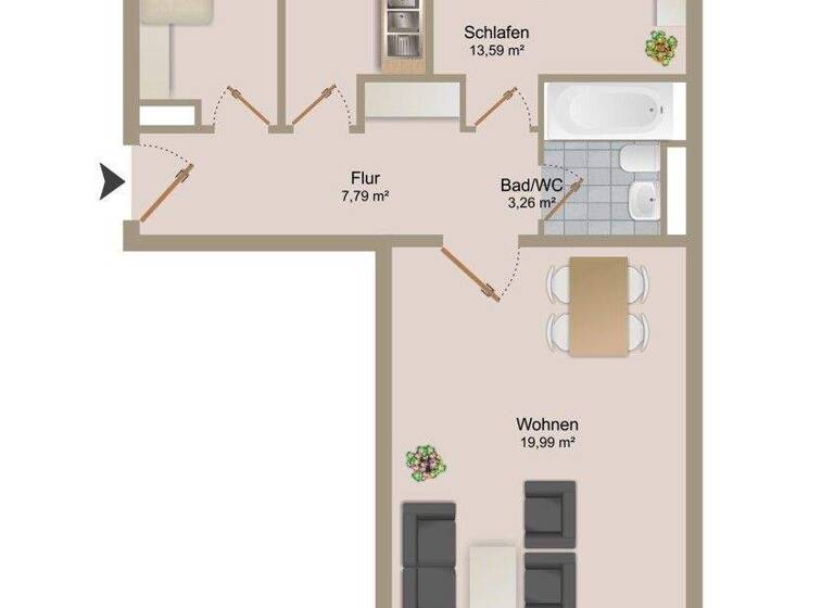 Wohnung zum Kauf 349.000 € 2,5 Zimmer 57,7 m² Robert-Raudner-Str. 9d Oberschleißheim 85764