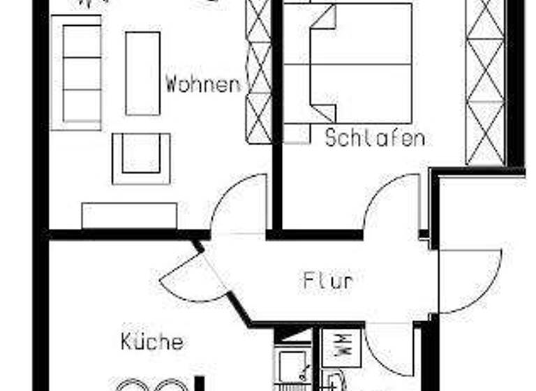 Wohnung zur Miete 333 € 2 Zimmer 53,9 m² 2. Geschoss frei ab 01.04.2026 Sandstr. 48 Borna-Heinersdorf Chemnitz 09114