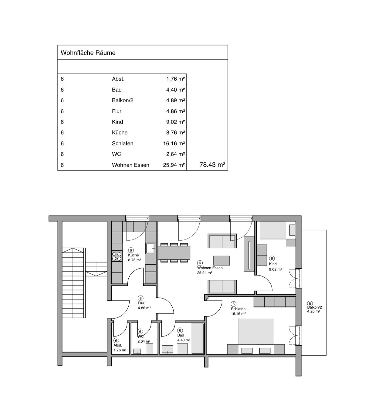 Wohnung zur Miete 1.600 € 78 m²<br/>Wohnfläche Tegernseer Str. 1 Gmund am Tegernsee 83703