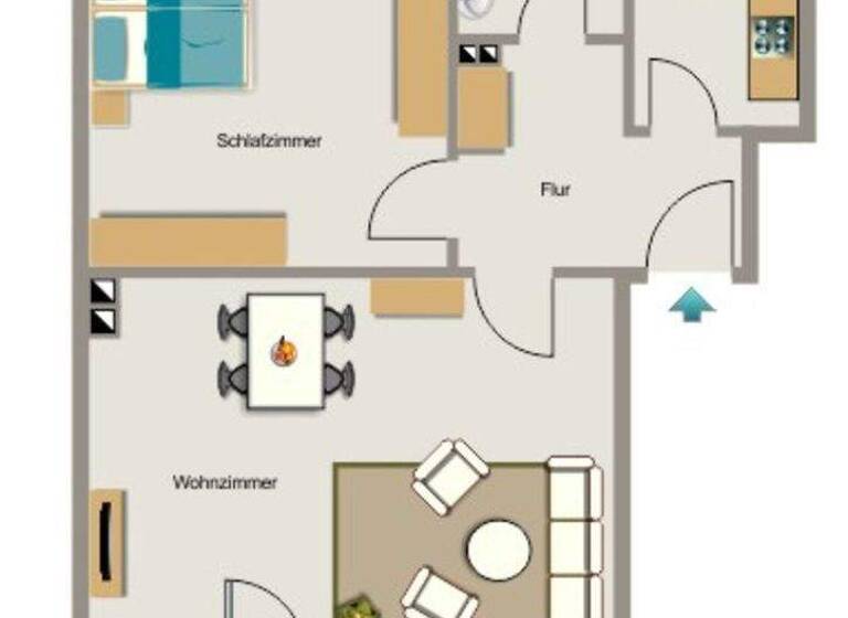 Wohnung zur Miete 472 € 2,5 Zimmer 52,2 m² 1. Geschoss Am Beeckbach 34 Beeck Duisburg 47139