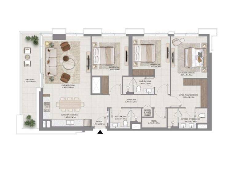 Wohnung zum Kauf - Erstbezug provisionsfrei 808.613 € 4 Zimmer 154,9 m² Expo Village Boulevard Dubai