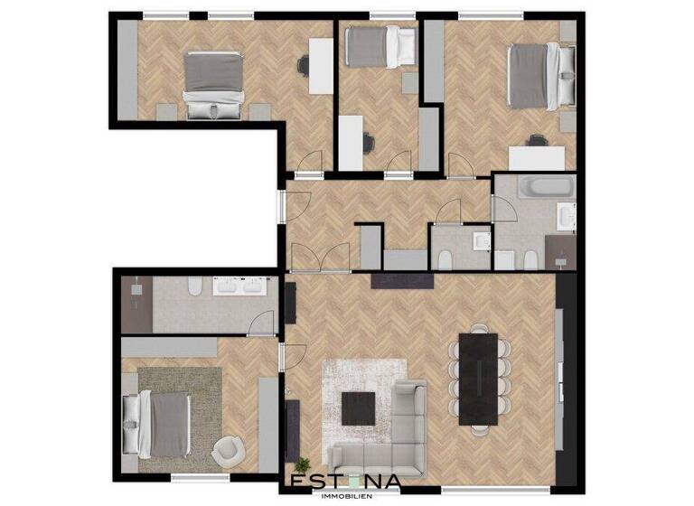 Wohnung zum Kauf 1.390.000 € 5 Zimmer 142,1 m² 4. Geschoss Theresianumgasse Wien 1040