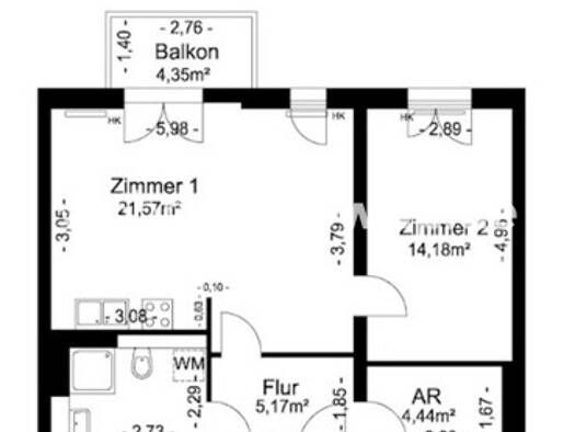 Studio zur Miete Tauschwohnung 397 € 2 Zimmer 59 m² 5. Geschoss Gropiusstadt Berlin 12353