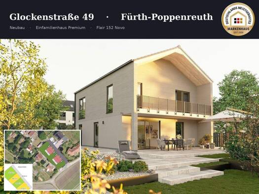 Einfamilienhaus zum Kauf provisionsfrei 1.150.913 € 5 Zimmer 185 m² 657 m² Grundstück frei ab sofort Poppenreuth Fürth 90765