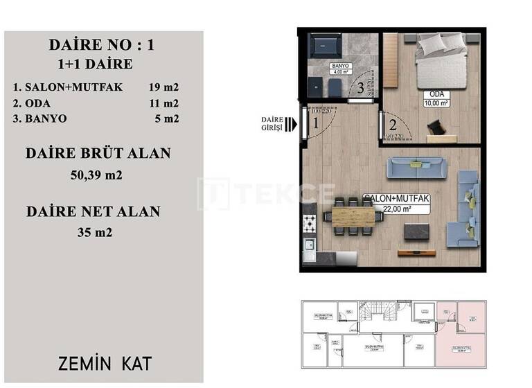 Studio zum Kauf 93.000 € 3 Zimmer 81 m² 2. Geschoss Yalova 77202